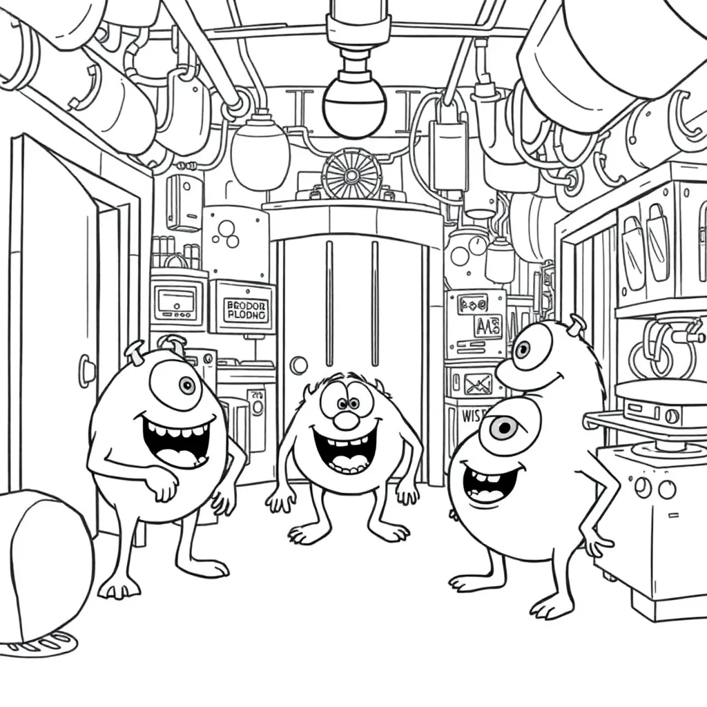 Monsters Inc coloring page