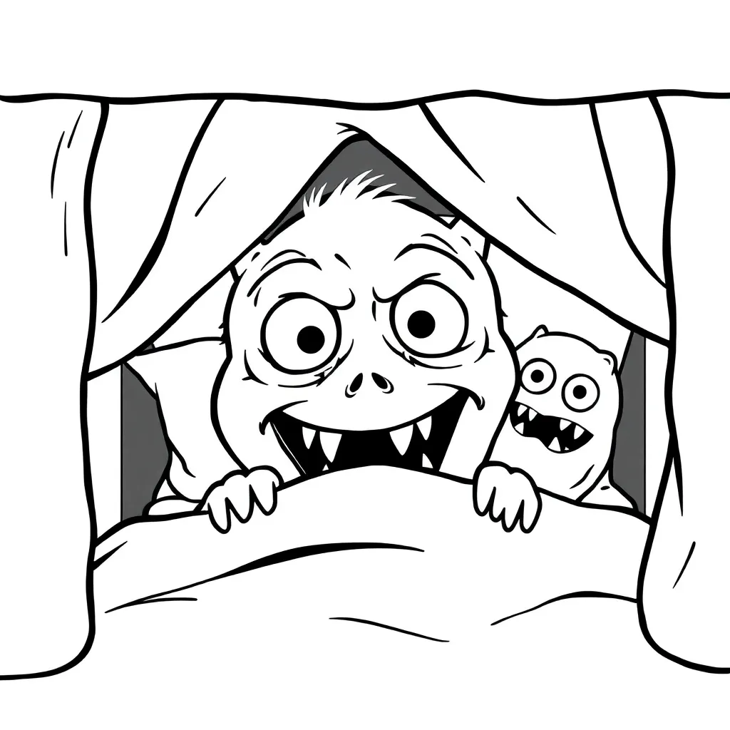 Monsters coloring page
