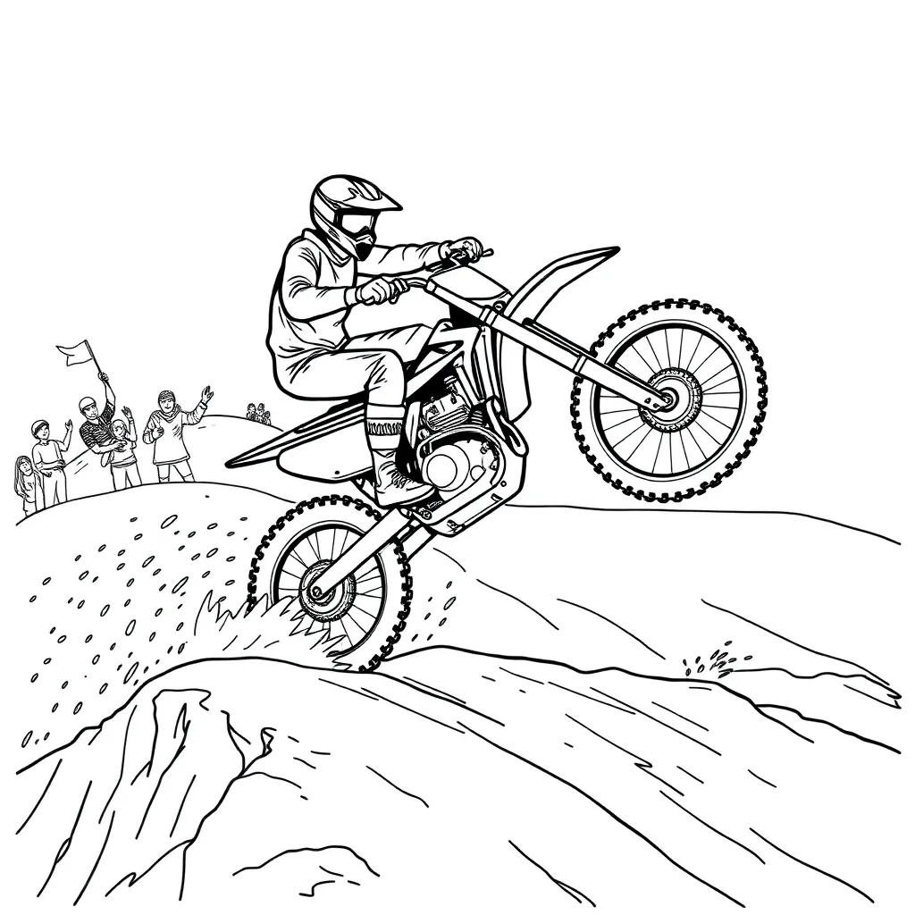 Motocross coloring page