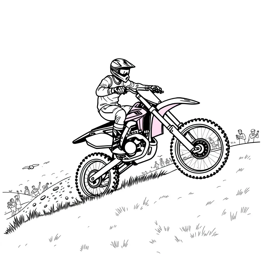 Motocross coloring page