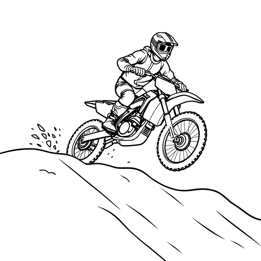 Motocross coloring page