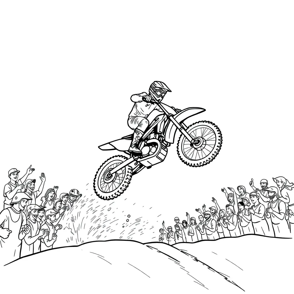 Motocross coloring page