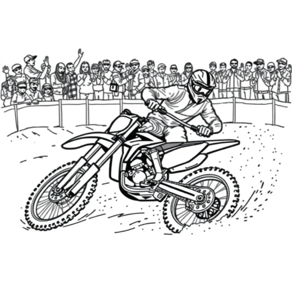 Motocross coloring page