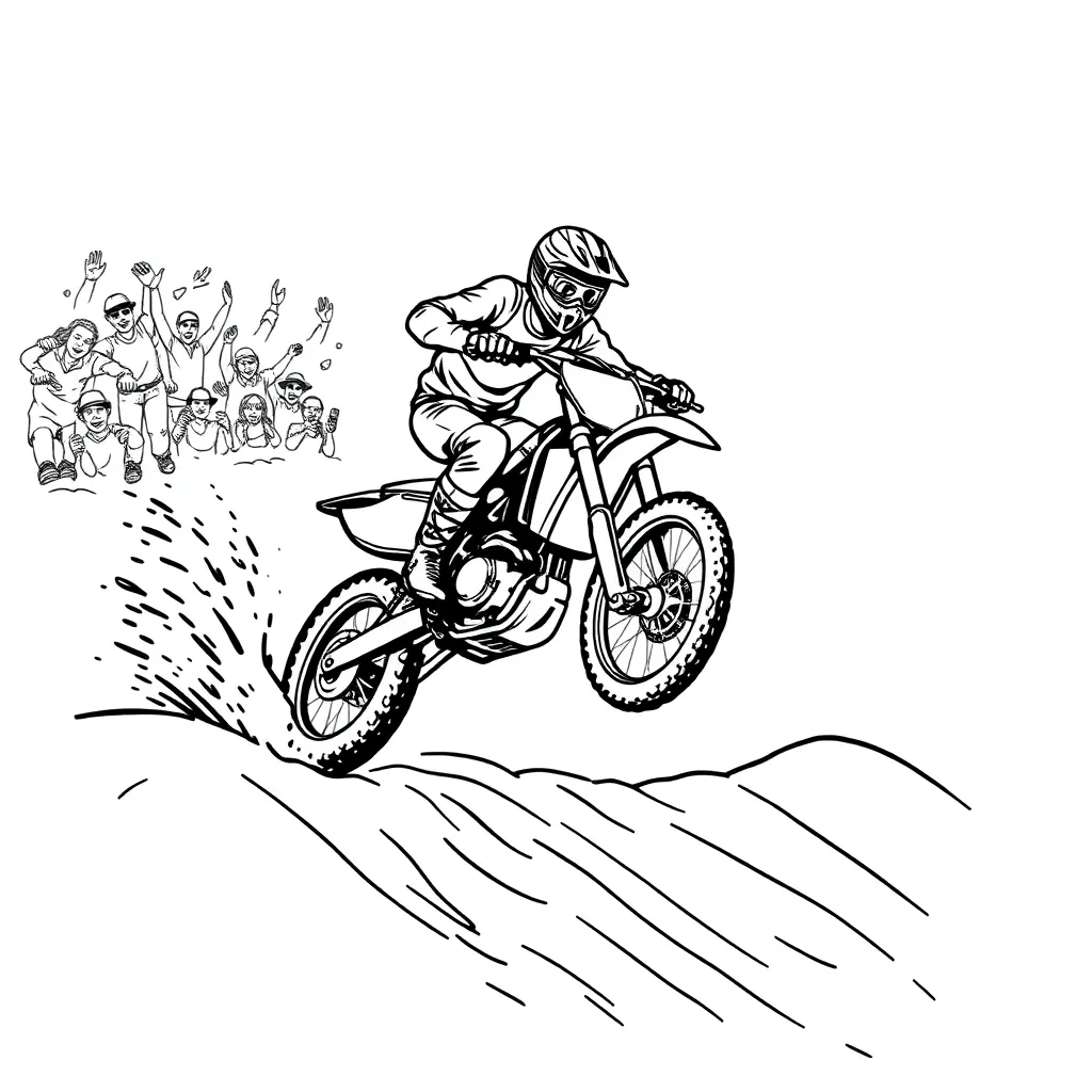 Motocross coloring page