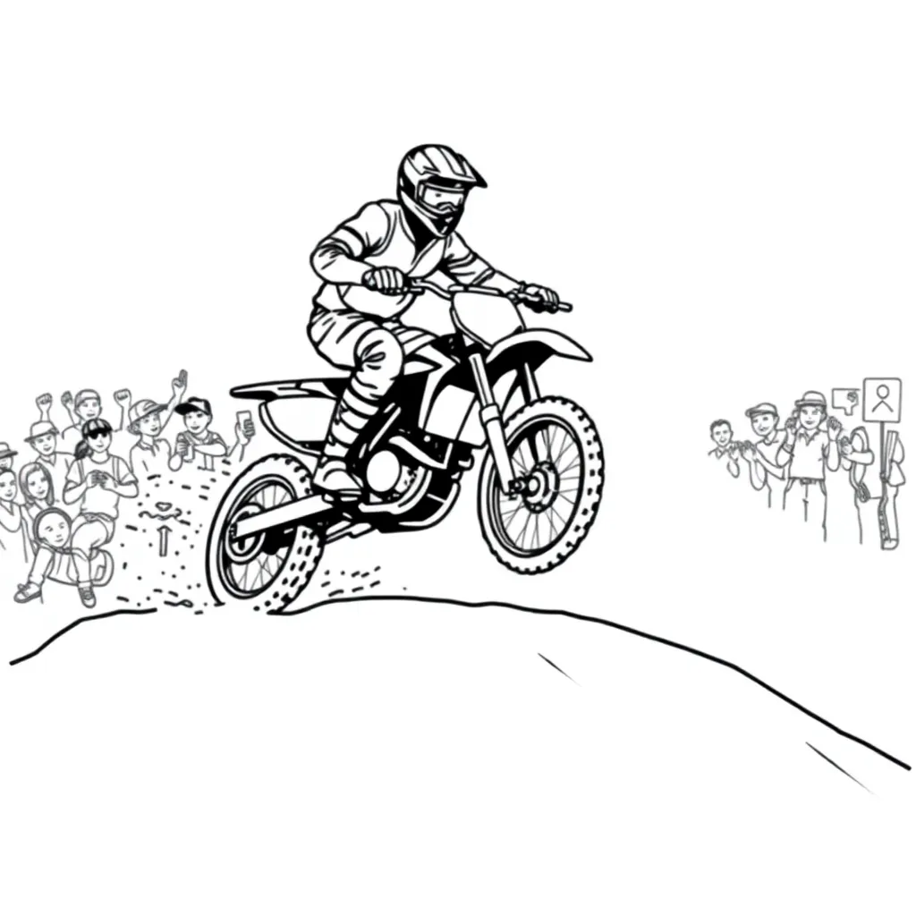 Motocross coloring page