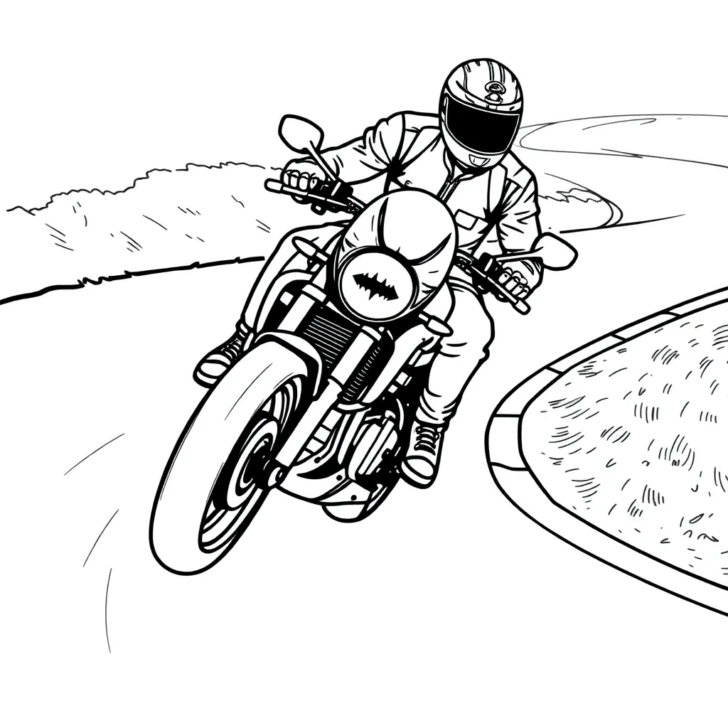 Motorbike coloring page