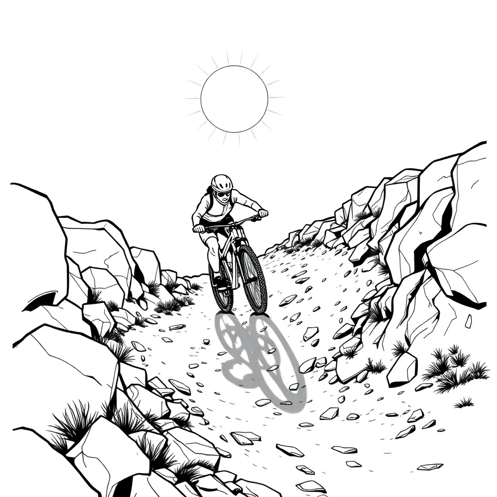 Mountain Biker coloring page