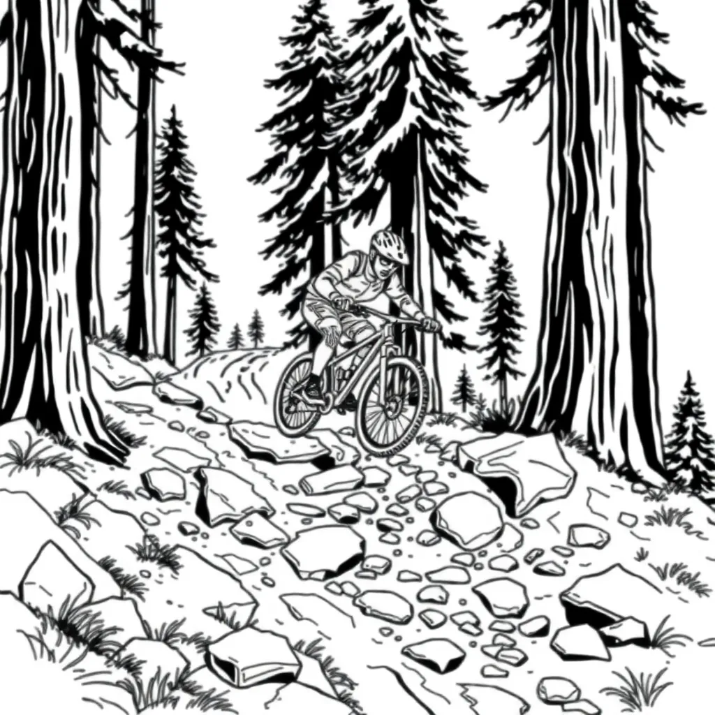 Mountain Biker coloring page
