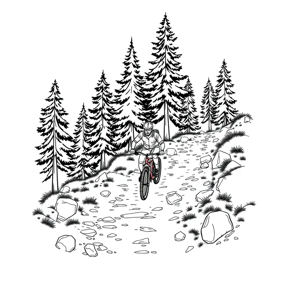 Mountain Biker coloring page