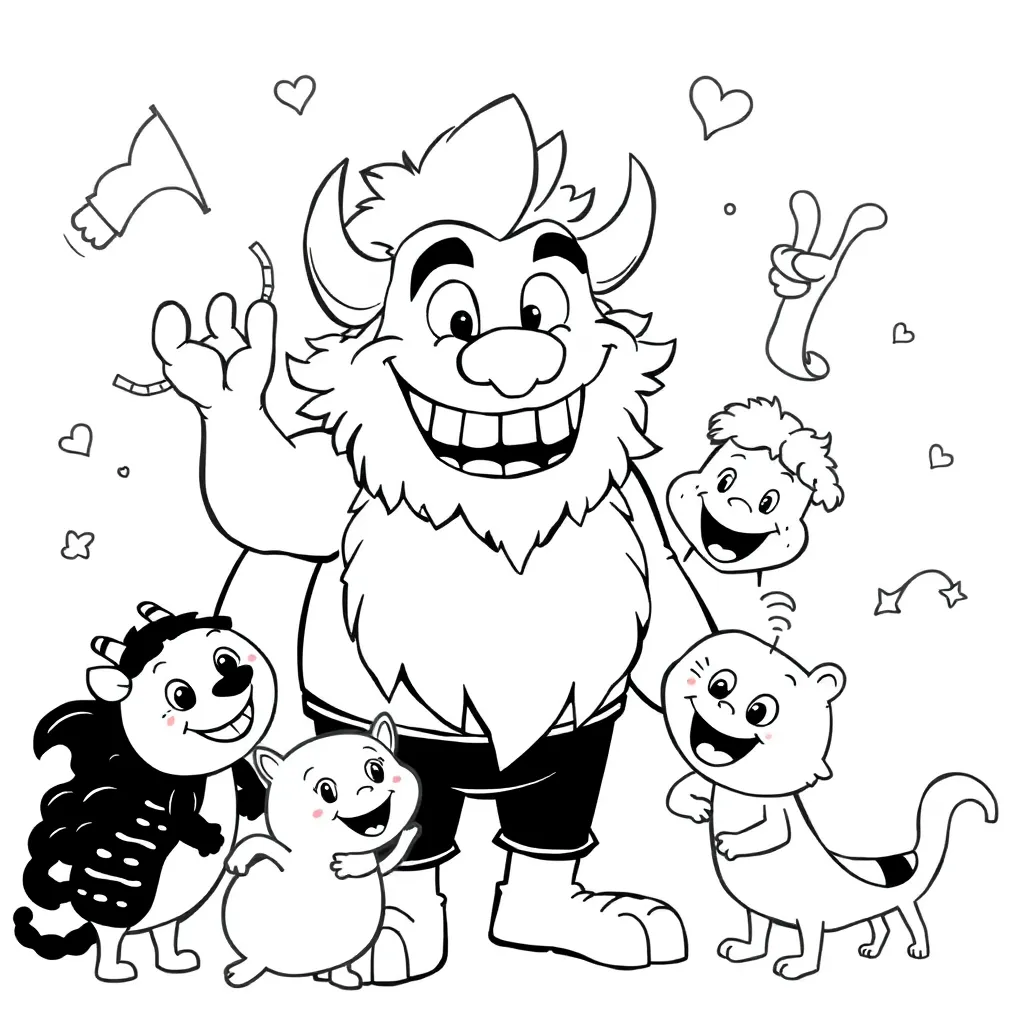Mr Beast coloring page