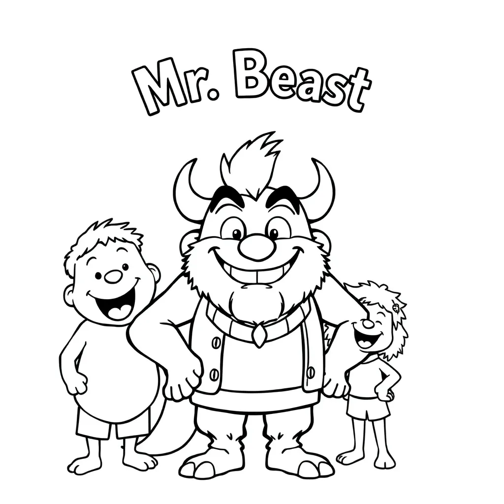 Mr Beast coloring page