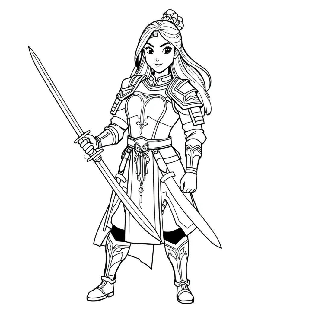 Mulan coloring page