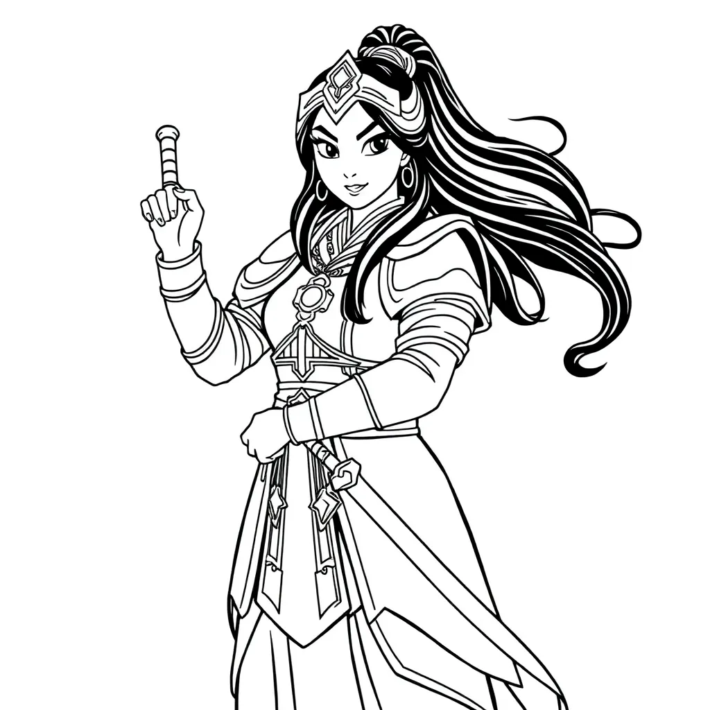 Mulan coloring page