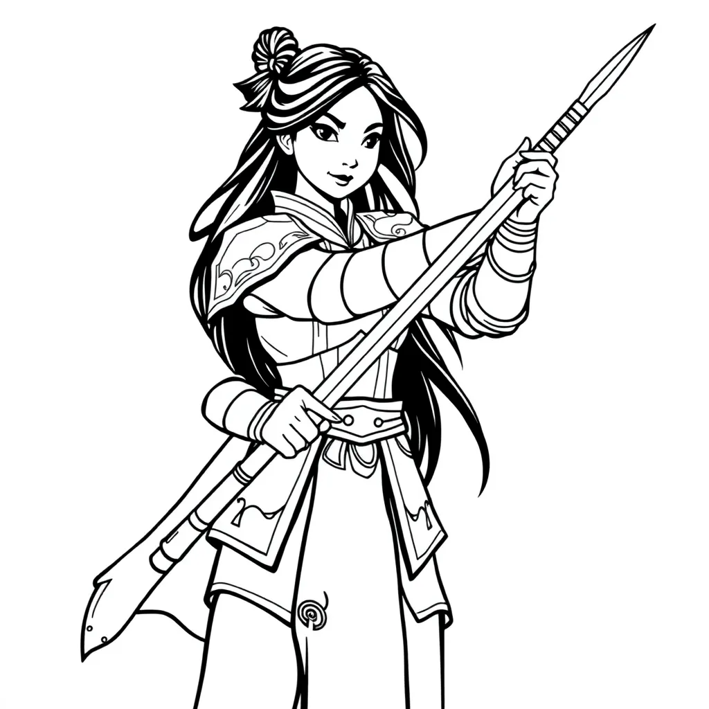 Mulan coloring page