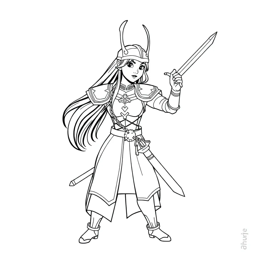 Mulan coloring page