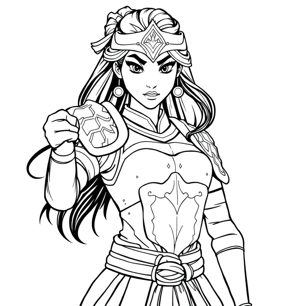 Mulan coloring page