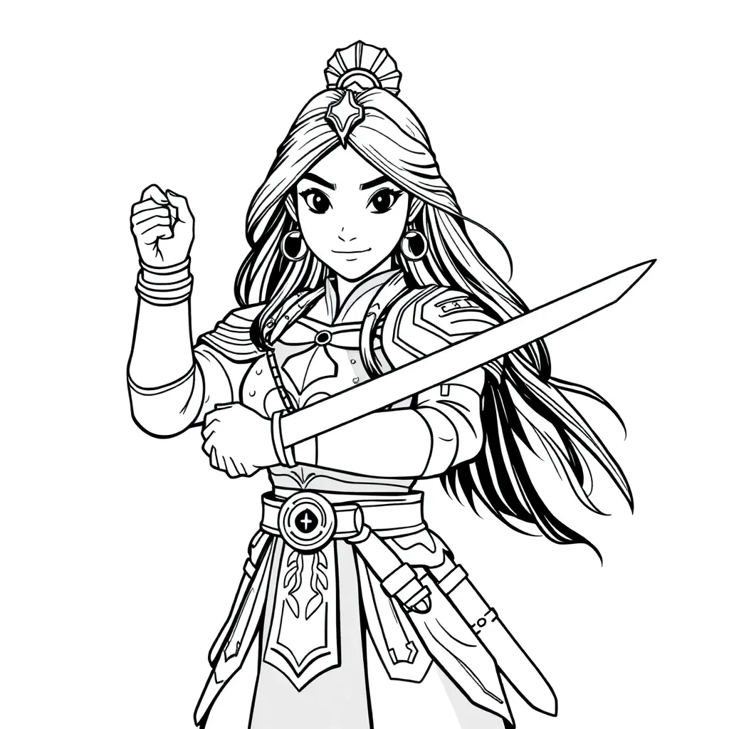 Mulan coloring page