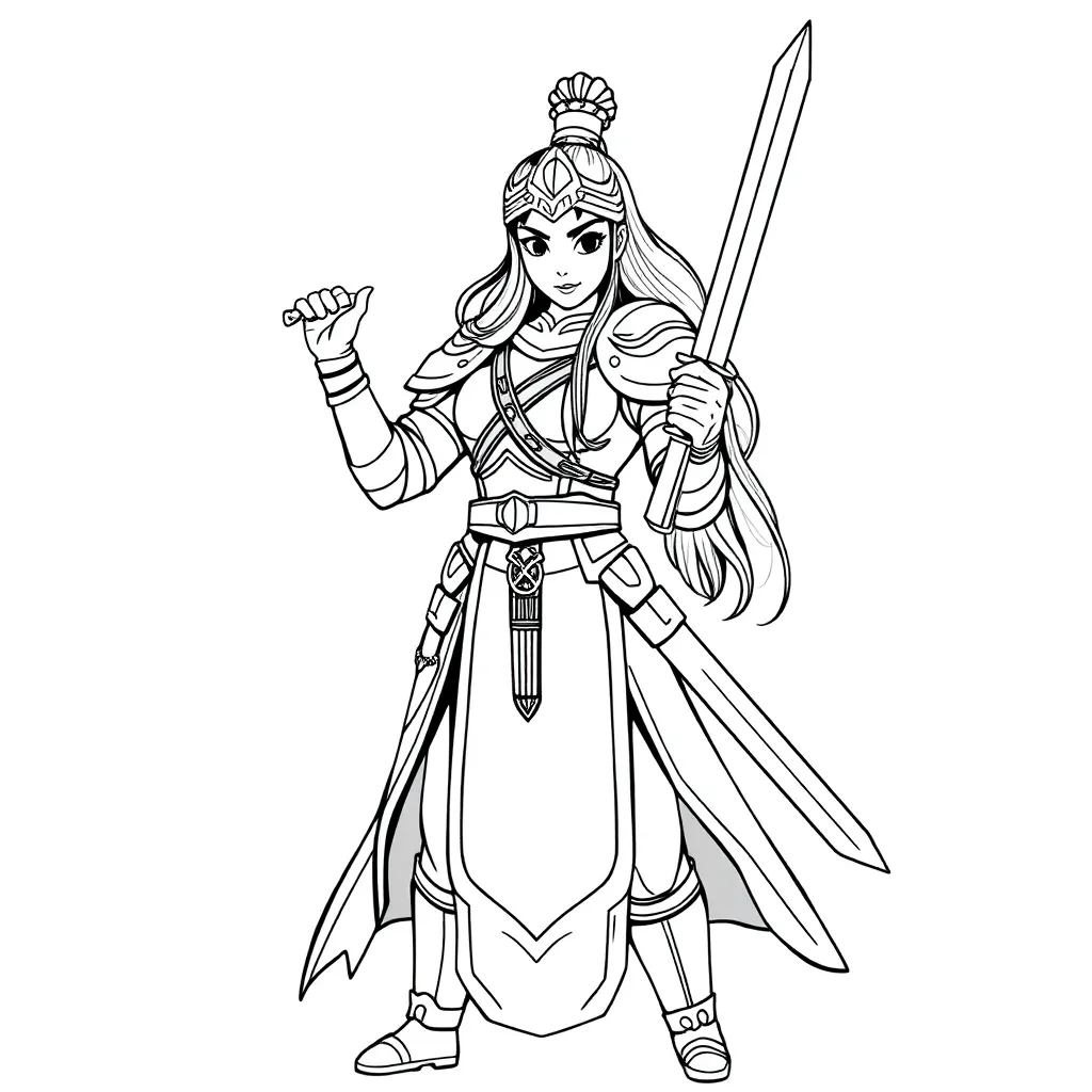 Mulan coloring page