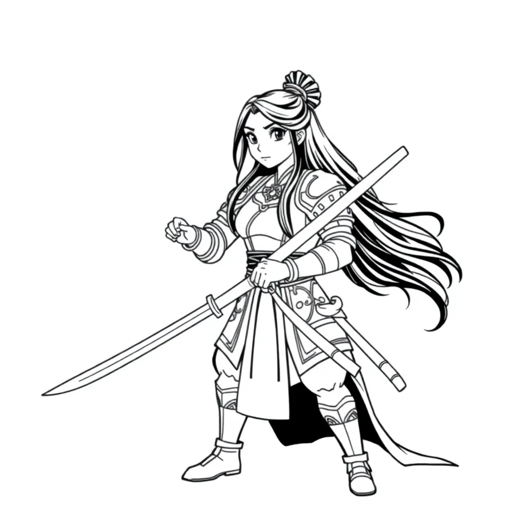 Mulan coloring page