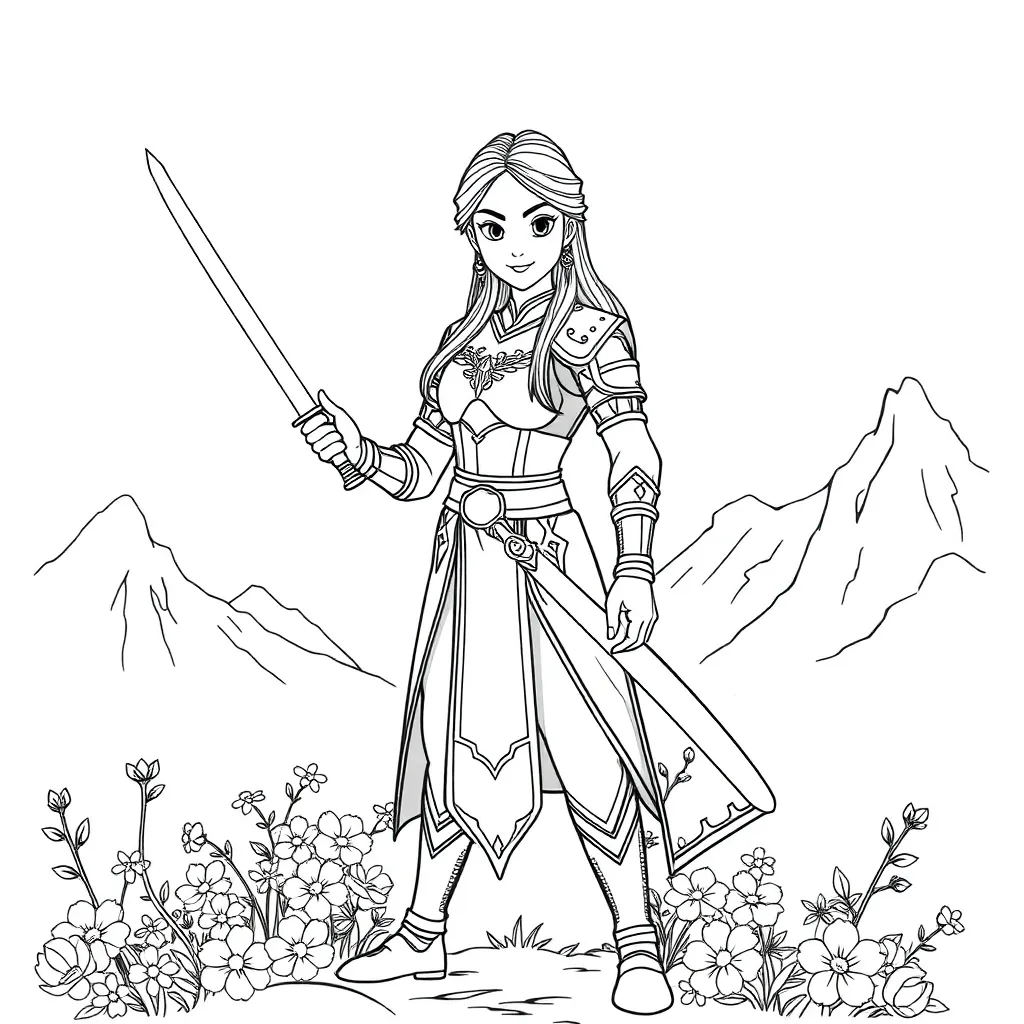 Mulan coloring page