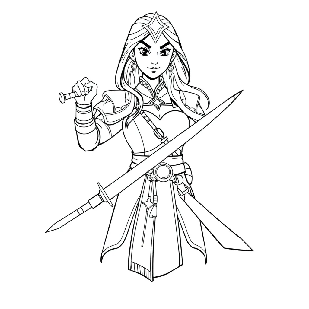 Mulan coloring page