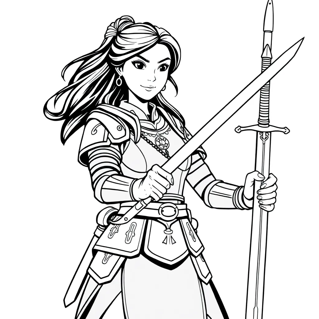 Mulan coloring page