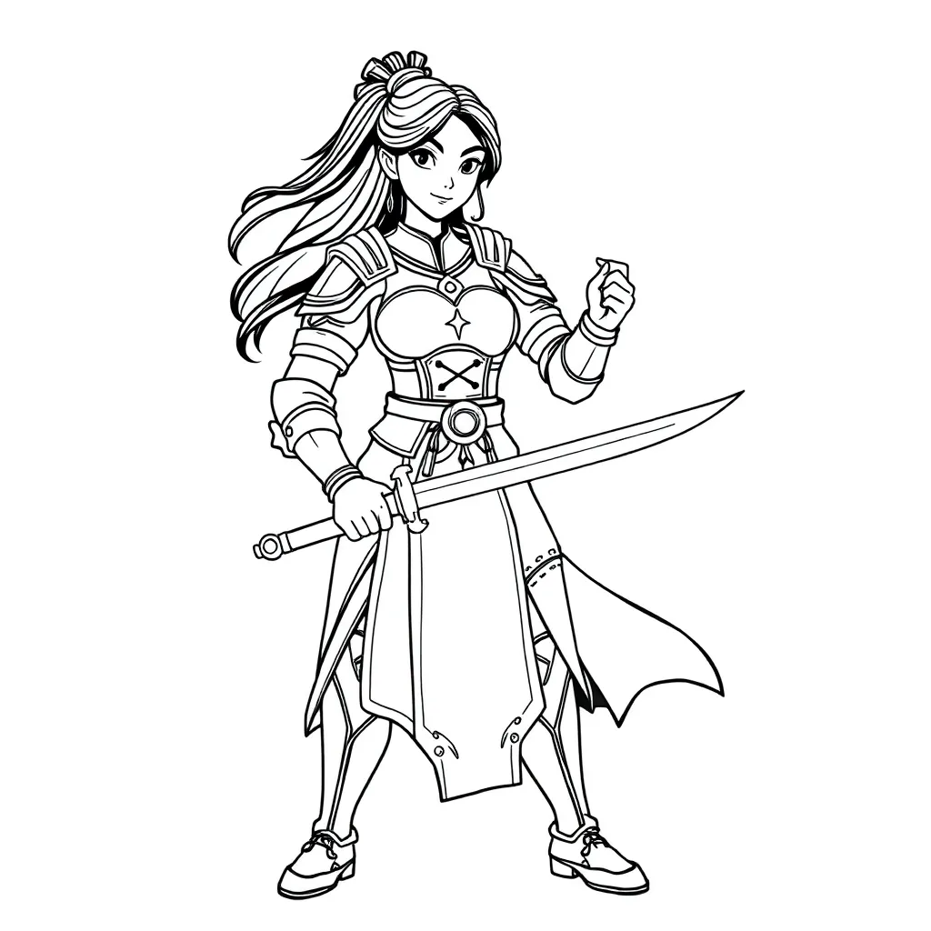 Mulan coloring page