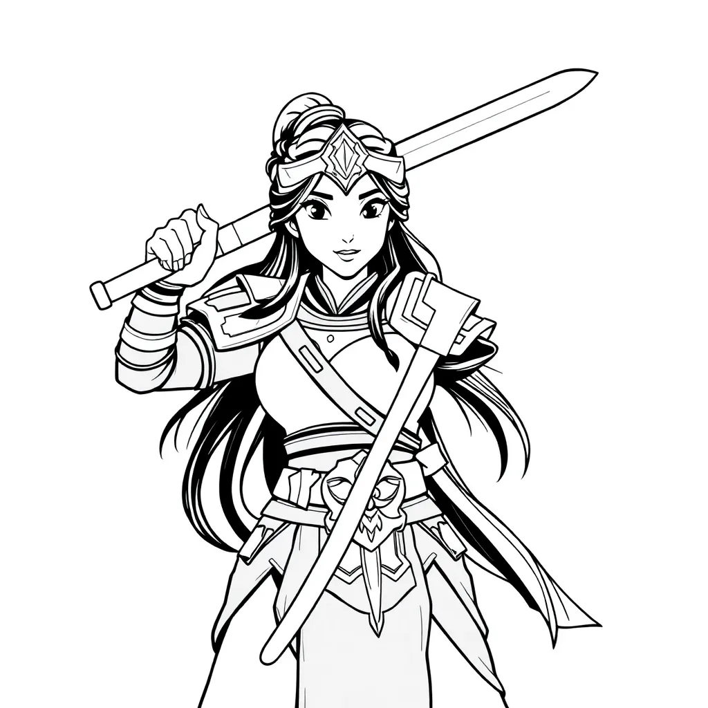 Mulan coloring page