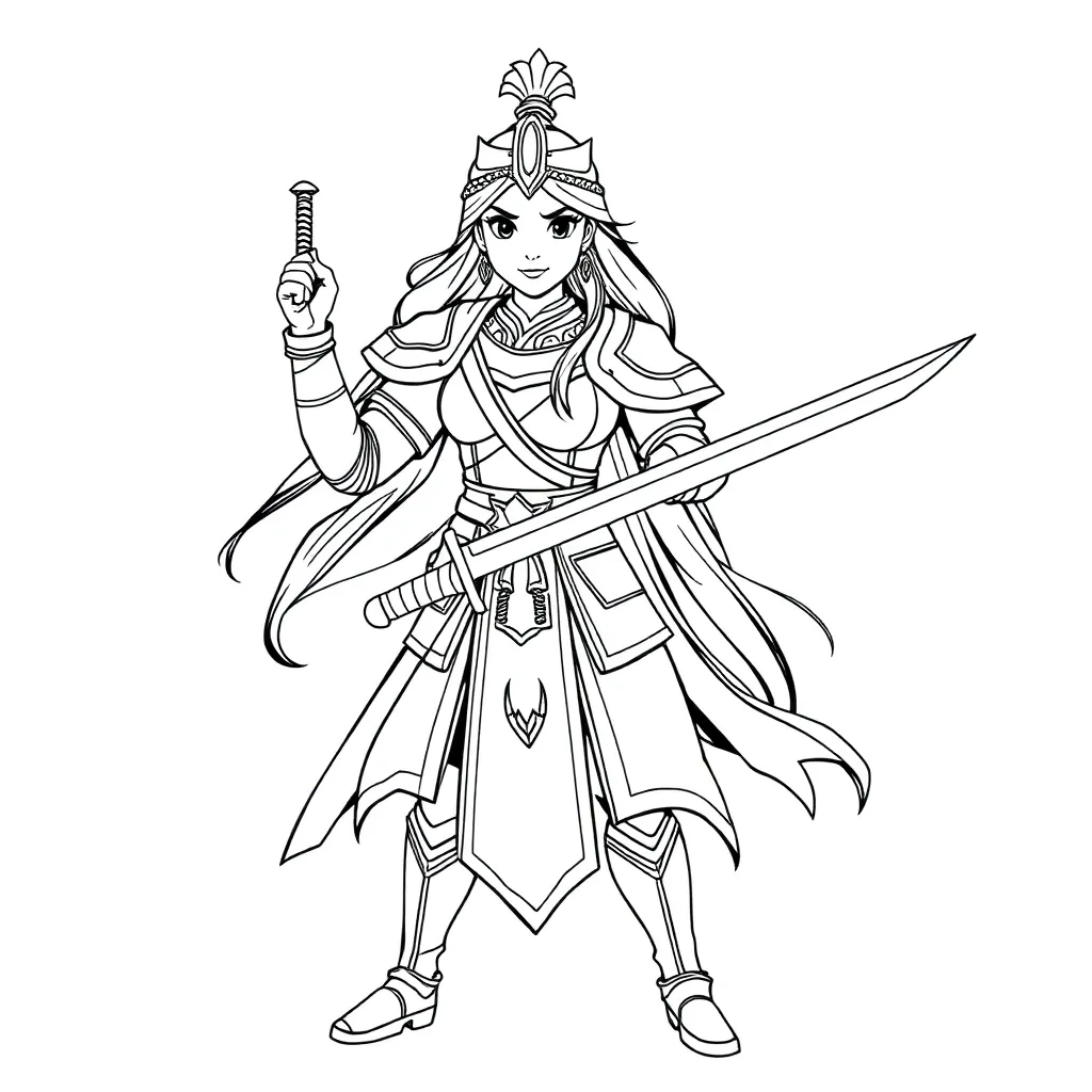 Mulan coloring page