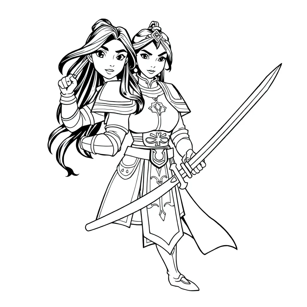 Mulan coloring page
