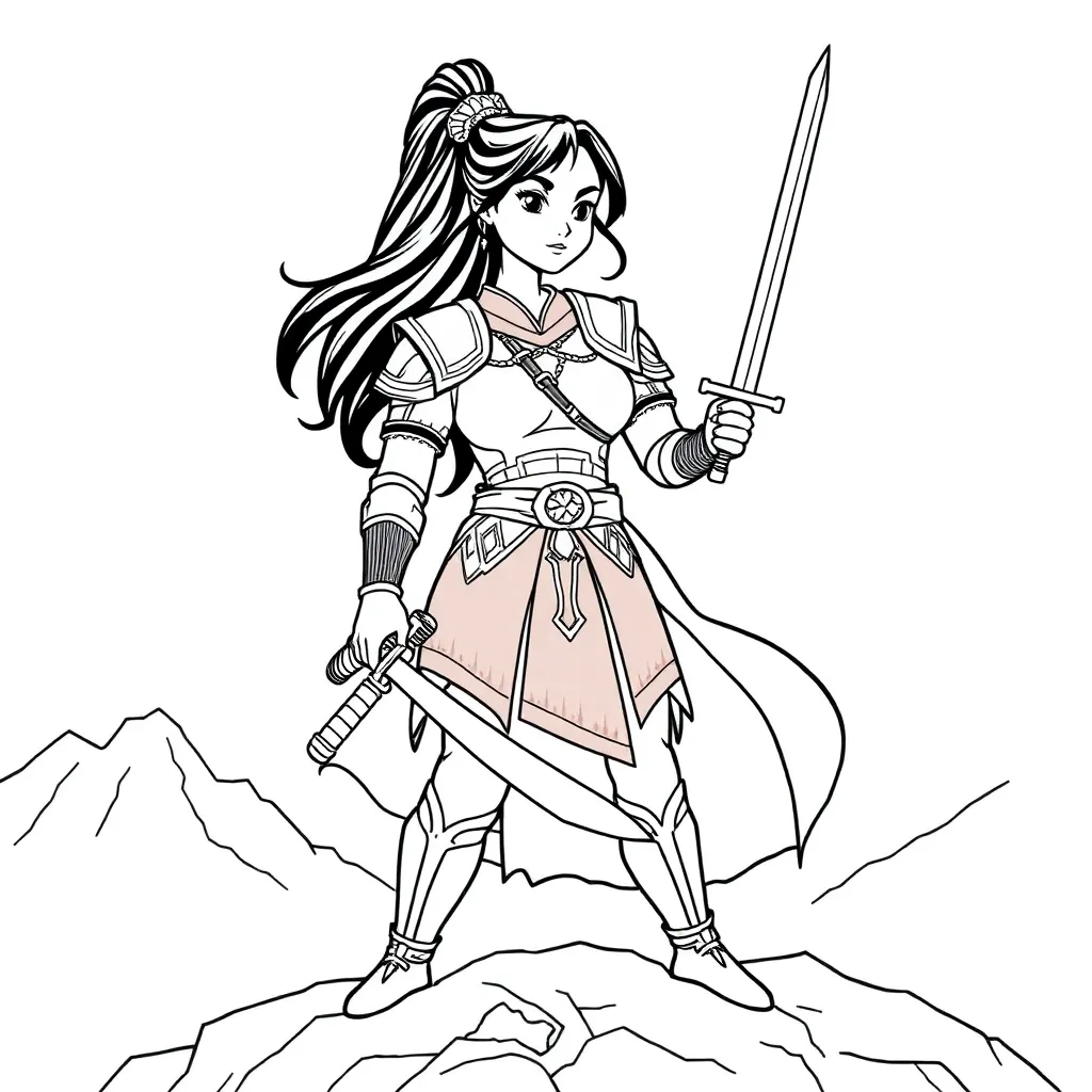 Mulan coloring page