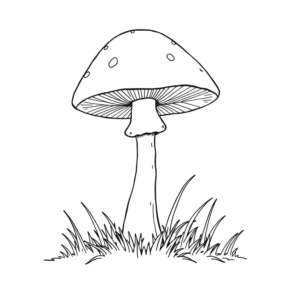 Mushroom coloring page