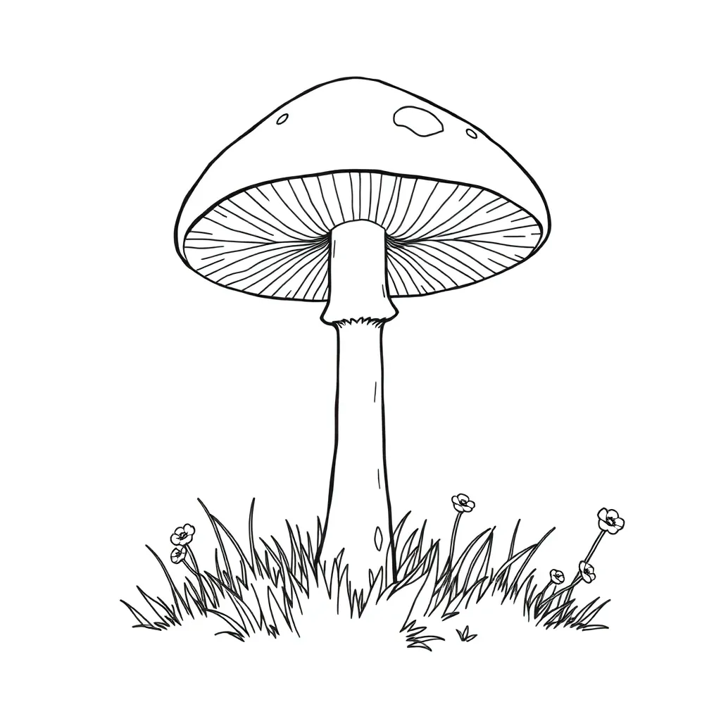 Mushroom coloring page
