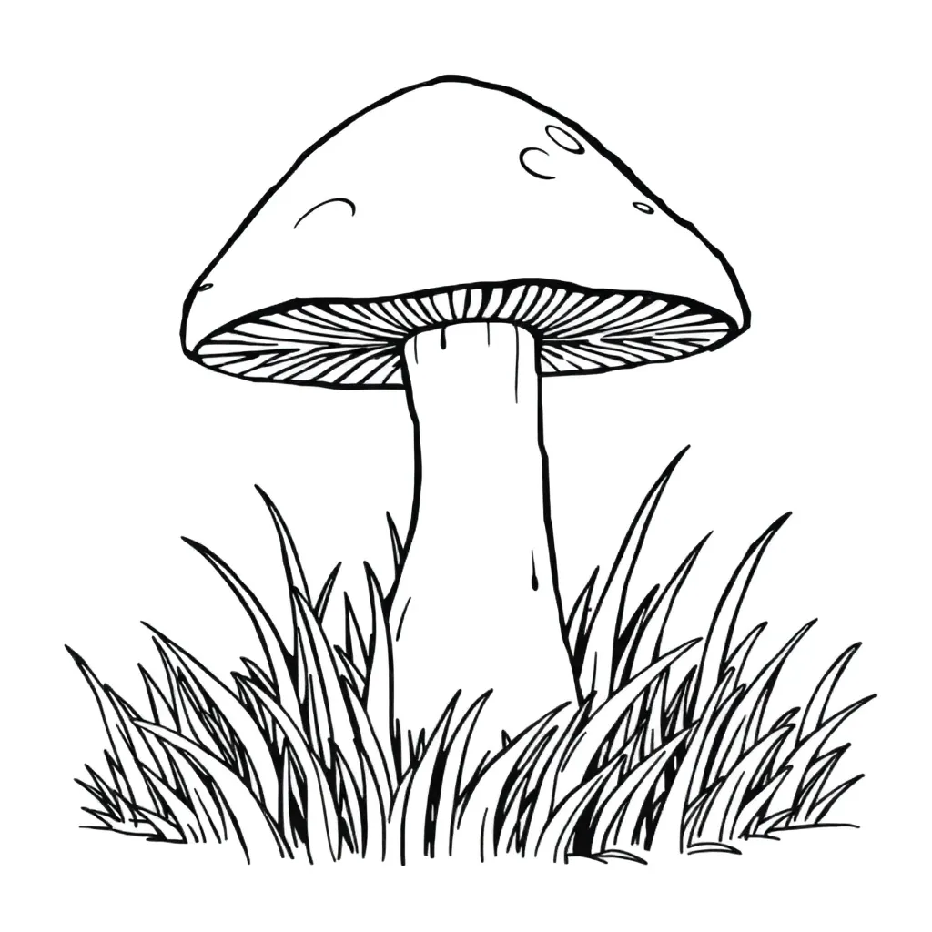 Mushroom coloring page
