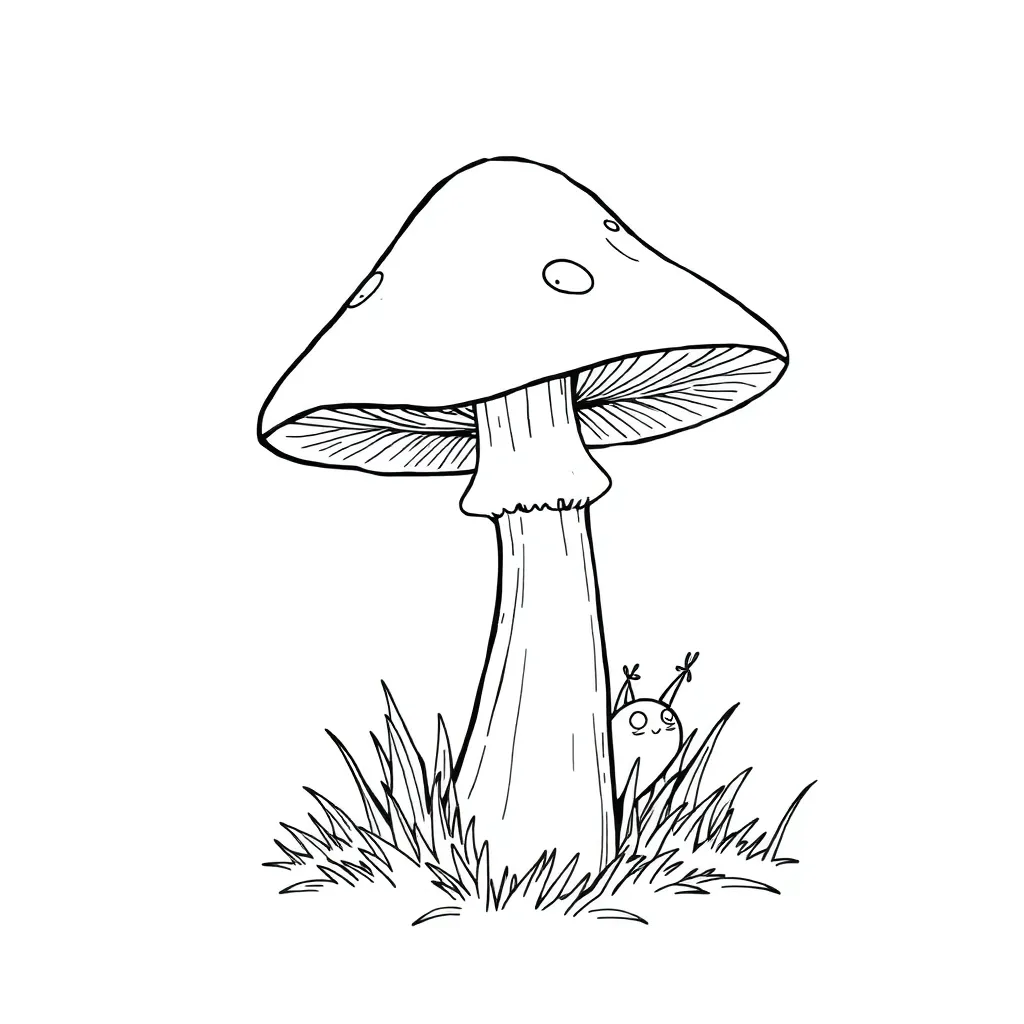 Mushroom coloring page