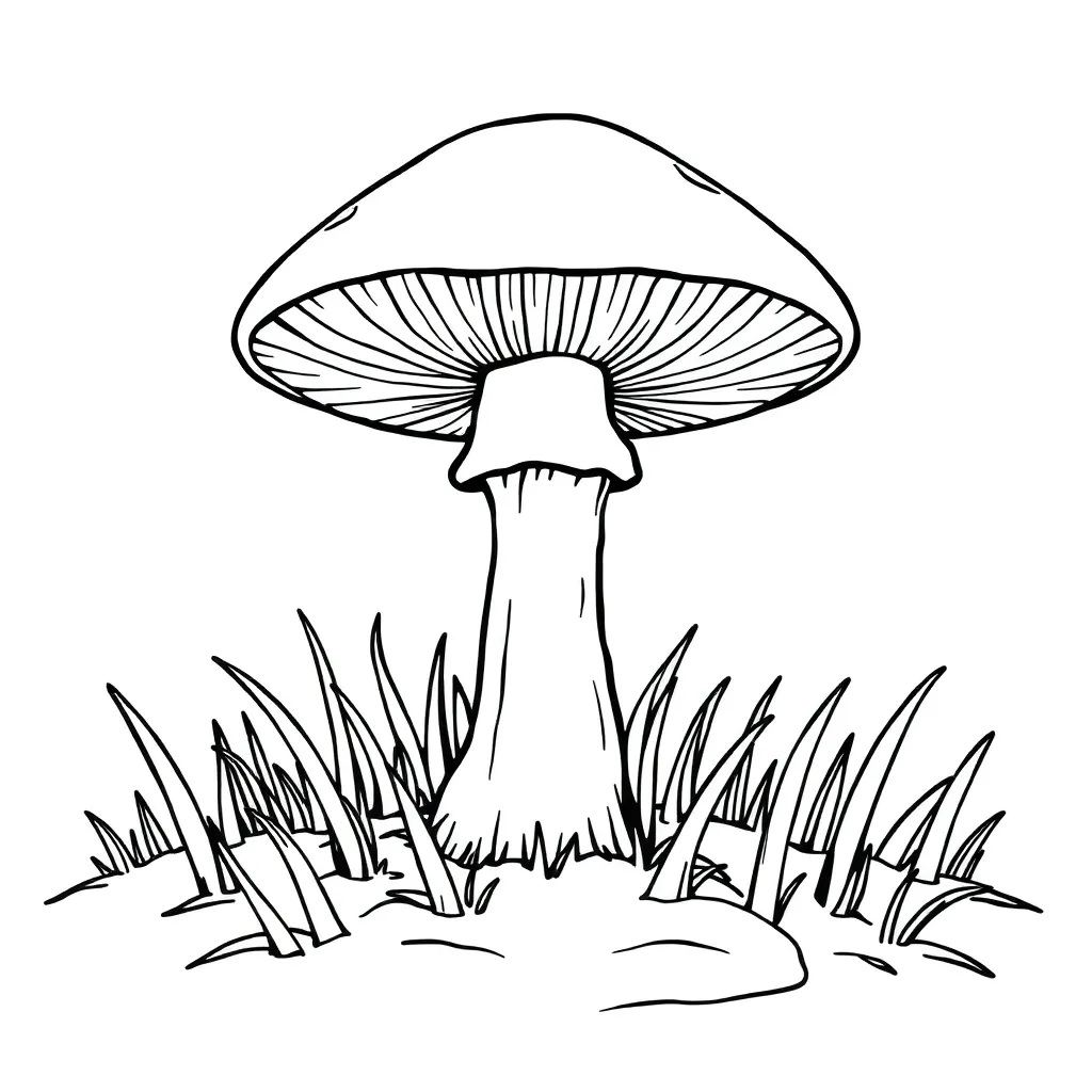 Mushroom coloring page