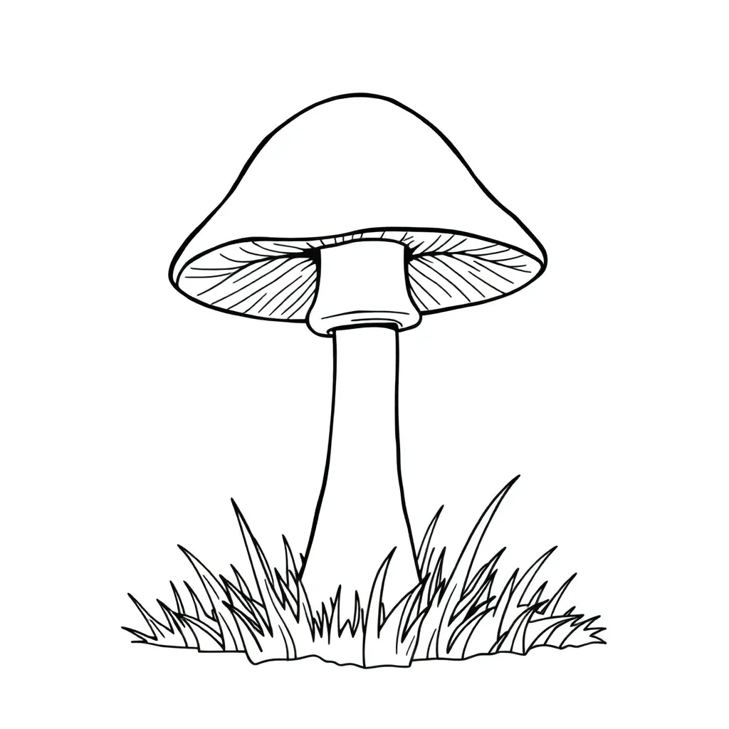 Mushroom coloring page