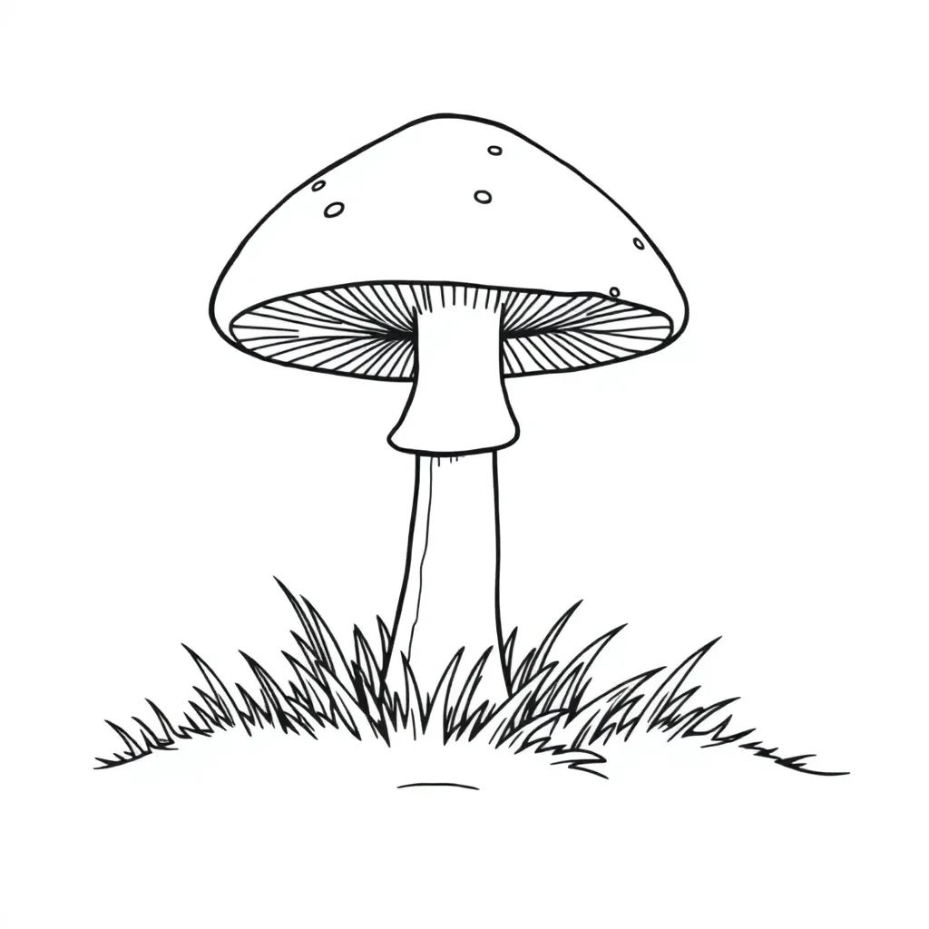 Mushroom coloring page