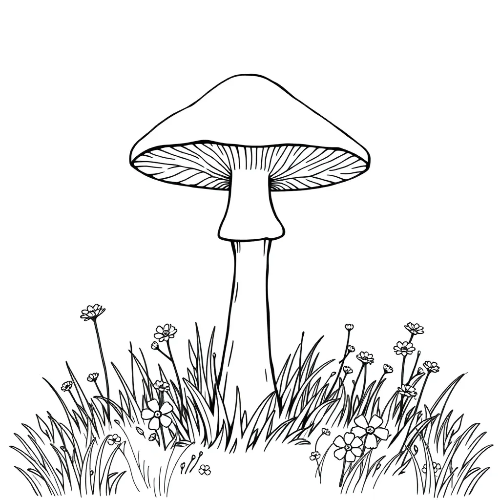 Mushroom coloring page
