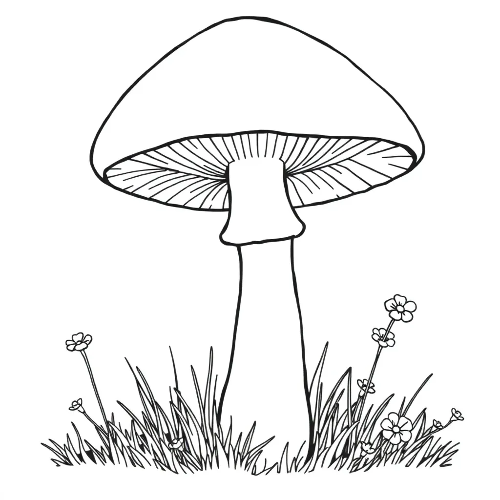 Mushroom coloring page