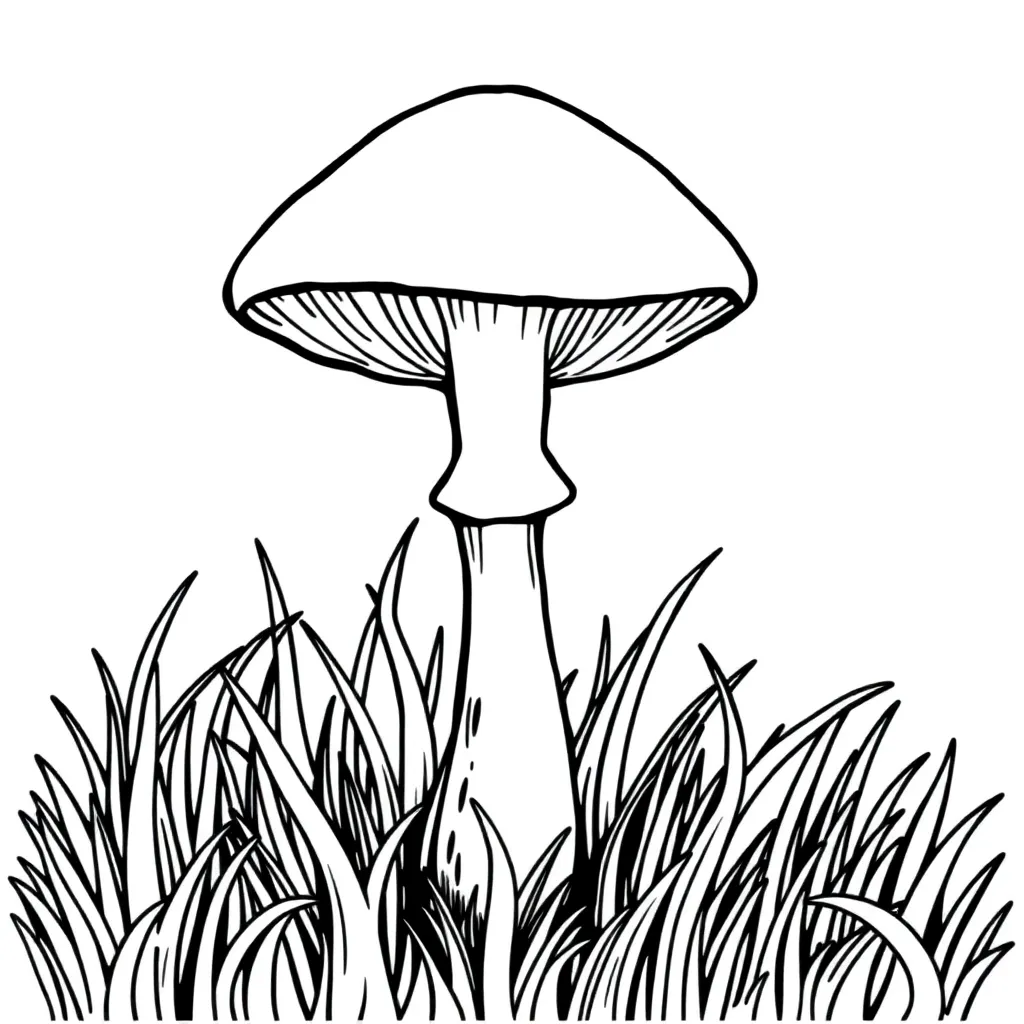 Mushroom coloring page