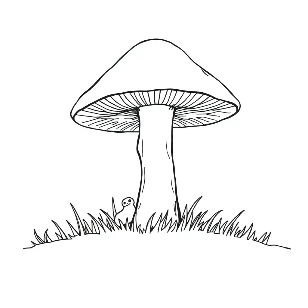 Mushroom coloring page