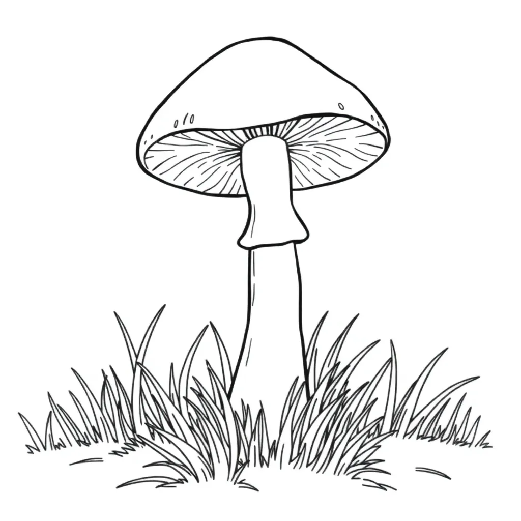 Mushroom coloring page
