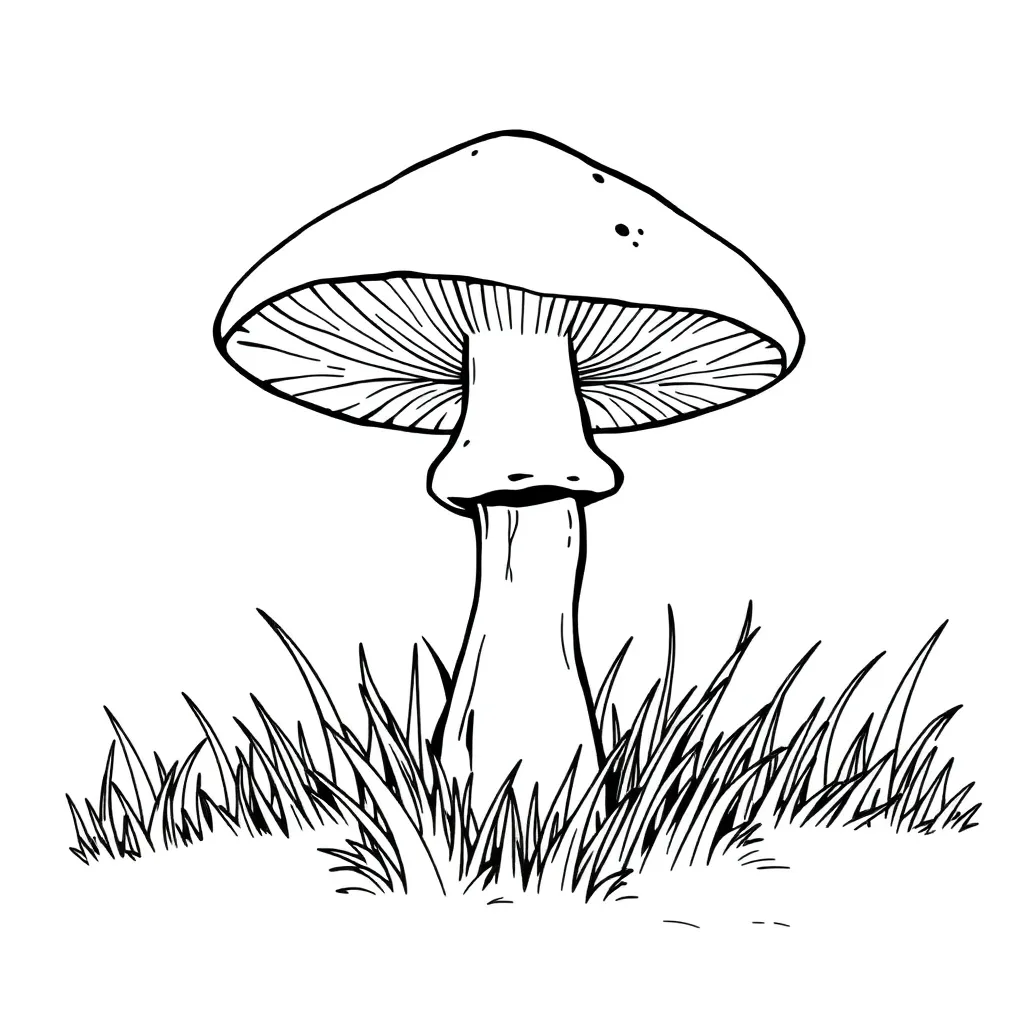 Mushroom coloring page