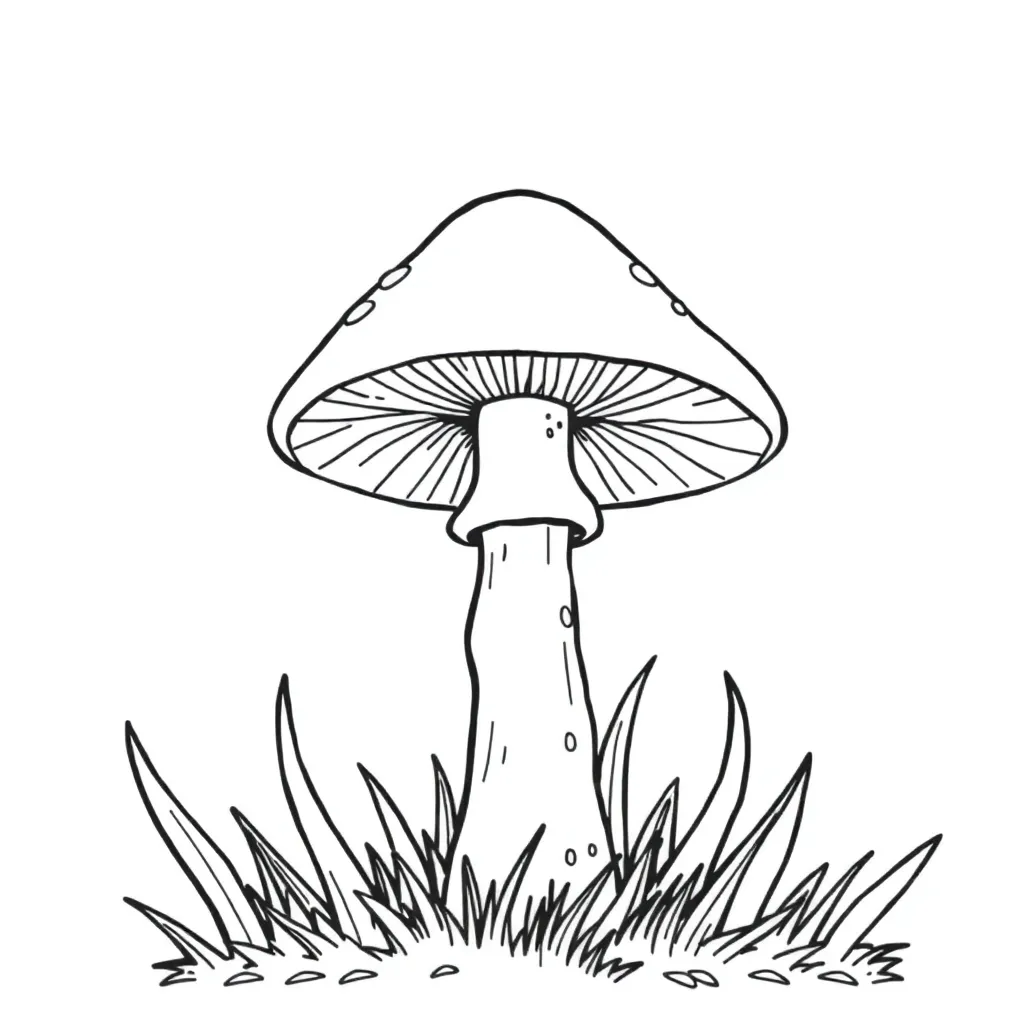 Mushroom coloring page