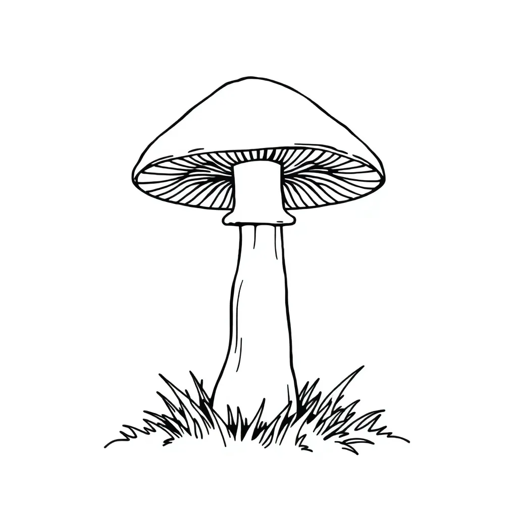 Mushroom coloring page
