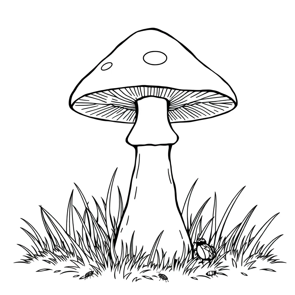 Mushroom coloring page