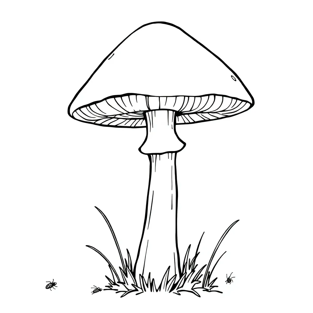 Mushroom coloring page