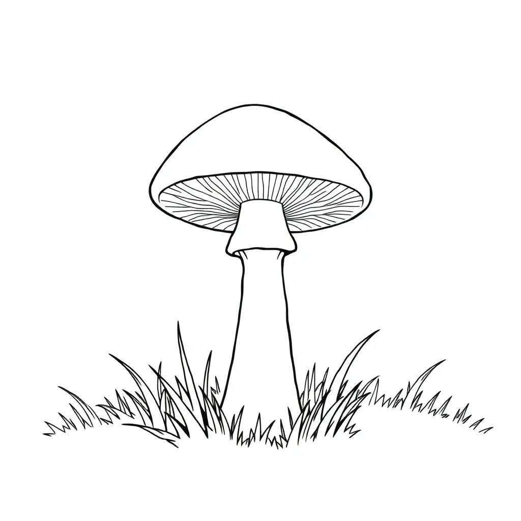 Mushroom coloring page