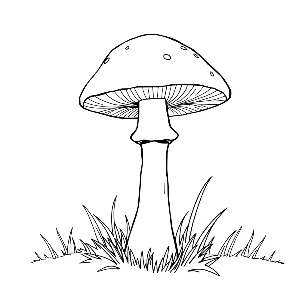 Mushroom coloring page